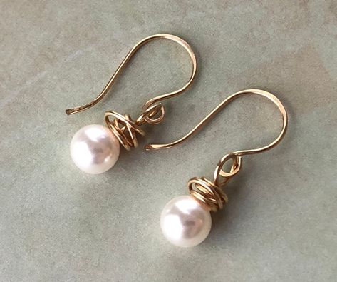 Dangle Pearl Earrings Wedding, Pearl Dangle Earrings Wedding, Jewelry Pearl Earrings, Dangle Pearl Earrings, Pearl Earrings Handmade, Bridesmaid Pearl Earrings, Diy Wire Earrings, Bridal Statement Earrings, Crystal Pearl Earrings