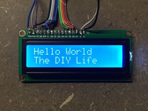 LCD Screen Connection to an Arduino | The DIY Life Arduino Lcd, Hobby Cnc, Hobby Electronics, Diy Display, Electronic Circuit Projects, Diy Store, Diy Cans, Circuit Projects, Call Of Duty Black