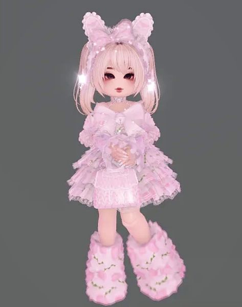 Sanrio Outfit Royale High, Cute Pink Royale High Outfits, Royal High Bunny Outfit, Journal Ideas In Royale High, Pretty In Pink Outfits Royale High, Valentines Royal High Outfit, Kawaii Outfits Royale High, Royale High Roblox Outfits Valentines, Cute Outfit Royale High