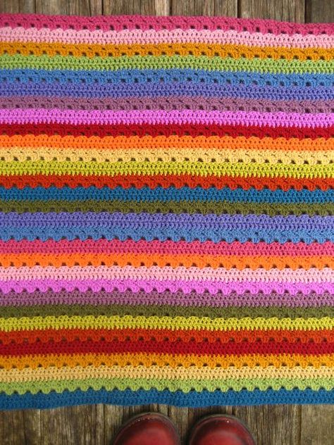 Fall Afghan, Cal Blanket, Ripple Afghan Pattern, Small Baby Blankets, Granny Stripe, Stripe Blanket, Cosy Blanket, Temperature Blanket, Easy Quilt Patterns