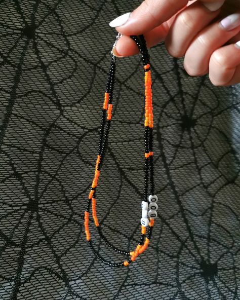 | BOO Necklace 🎃👻 . Color: Black and Orange . Size: 43 cm/ 17 inches . Price: 25.- (Visit Shop To See The Price In Your Currency) . Link To Shop Is In Bio💗 . #handmade #necklace #choker #jewlery #autumn #halloween #spookyseason #spooky #smallbusiness #art #sidzartshop #treatyourself Autumn Halloween, Z Arts, Black And Orange, Necklace Choker, Handmade Necklace, Treat Yourself, Choker, Orange, Halloween