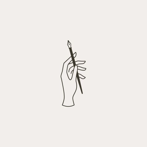 Feminine hand holding an ink pen. Logo design & marks by amber&ink Pen Logo, Amber, Logo Design, Pencil, Pen, Writing, Drawings, Design, Art