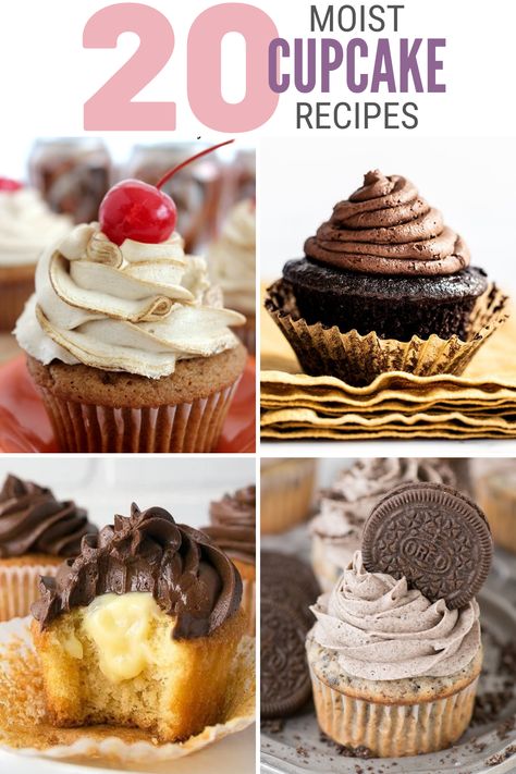 Cupcakes don’t require any complicated tools and come in a wide variety of flavors. Read this list of 20 moist cupcake recipes and get baking. #thecraftyblogstalker #cupcakerecipes #cupcakes #dessertrecipes Moist Cupcake Recipes, Gourmet Cupcake Recipes, Specialty Cupcakes, Moist Cupcakes, Fun Cupcake Recipes, Unique Cupcakes, Fancy Cupcakes, Homemade Cupcakes, Bakery Ideas