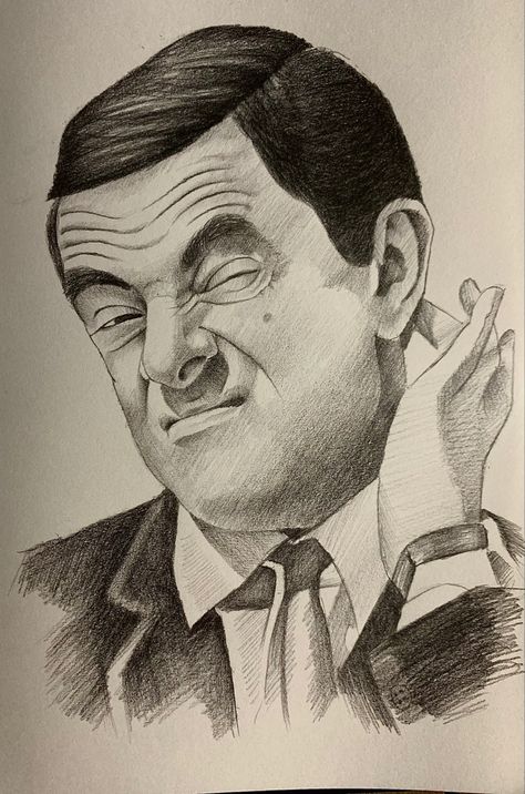 Mr Bean Drawing, Horse Face Drawing, Bean Drawing, Celebrity Art Drawings, Hipster Drawings, People Drawings, Watercolor House, Naruto Sketch Drawing, Pencil Sketch Images