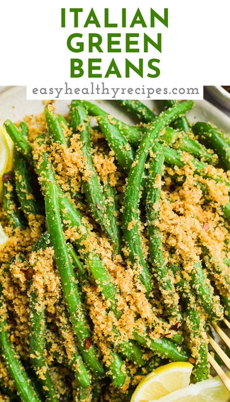 Vegetable Dinner, Delicious Green Beans, Italian Green Beans, Green Bean Dishes, Parmesan Green Beans, Vegetable Casserole Recipes, Parmesan Bread, Italian Breadcrumbs, Green Beans With Bacon