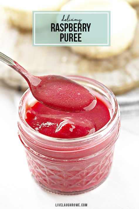 Raspberry Puree For Cheesecake, How To Make Puree, How To Make Fruit Puree, Raspberry Puree Recipe For Drinks, Berry Puree Recipe, Raspberry Puree Recipe, Recipe For Cakes, Raspberry Sauce Recipe, Pureed Food