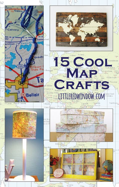 Crafting Gifts, Diy Map, Globe Crafts, Fun Diy Craft Projects, Map Crafts, Map Projects, Travel Crafts, Map Decor, Things To Make