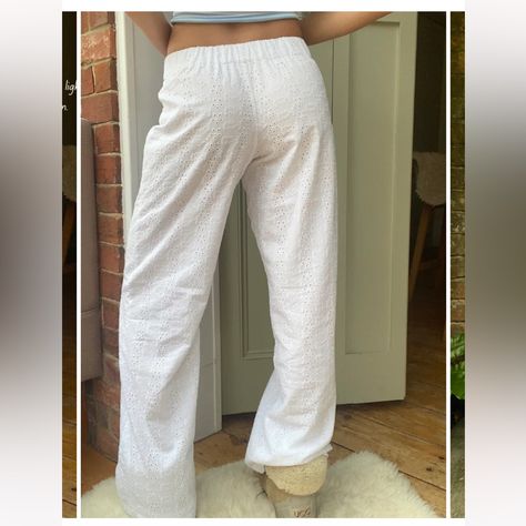 White Pants Never Worn Studio Seven, White Pants Casual, Women Casual Pants, Streetwear Essentials, Chic Pants, Pants Elastic Waist, Streetwear Summer, Loose Trousers, Pantalon Large