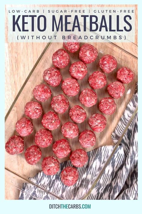 Keto Meatball Recipes, Meatball Recipe Without Breadcrumbs, Different Sauces, Healthy Meatballs, Keto Meatballs, Low Carb Meatballs, No Carb Recipes, Meatballs Easy, Low Carb Low Sugar