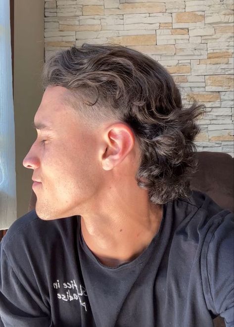 Long men’s haircuts 15 ideas for wavy hair: achieving a stylish and versatile look Mullet Hairstyle Mens 2023, Faded Mullet Men Curly, Nice Mullet Men, V Mullet Hair, Long Modern Mullet Mens, Cowboy Mullet Haircut, Men Haircut Styles Mullet, Modern Men’s Mullet, Mens Permed Mullet