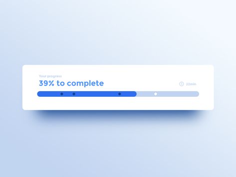 086 DailyUI  Progress Bar by Adrien Gervaix #Design Popular #Dribbble #shots                                                                                                                                                                                 More Progress Bar Ui, Profile Ui Design, Ui Design Portfolio, Profile Ui, Dashboard Ui Design, Application Ui Design, Onboarding Ui, Digital Kiosk, Ui Design Mobile