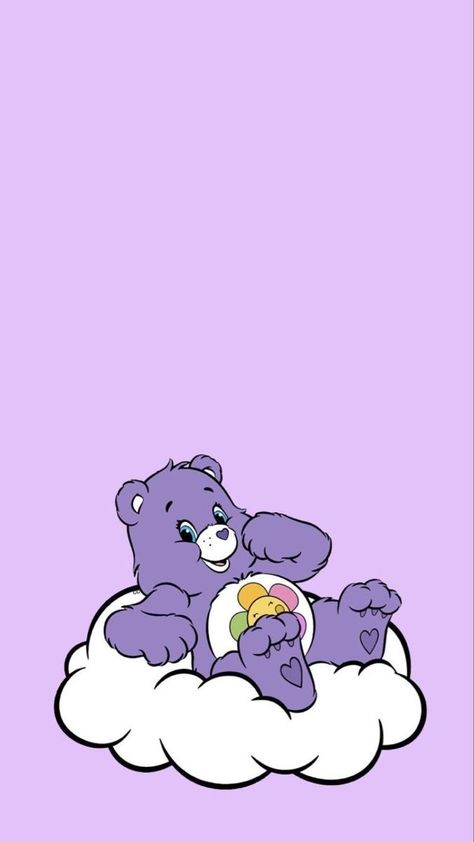 Aesthetic Care Bears, Care Bears Wallpaper, Wallpaper Cute Cartoon, Purple Bear, Care Bears Cousins, Wallpaper Purple, Cute Patterns, Patterns Wallpaper, Wallpaper Cute