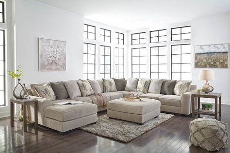 Any way you want it!  This sectional can be configured in many different ways to suit your style, your room, and your seating needs.  The clean lines and neutral fabric will match any decor you choose. Sectional Living Room Layout, Sofa Arrangement, Coleman Furniture, Corner Chaise, Contemporary Sectional, Large Sectional, Sectional With Ottoman, Living Room Set, Livingroom Layout