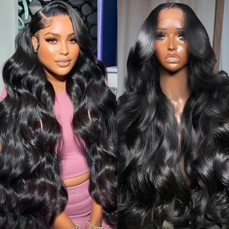 40 Inch Bust Down Wig, Glueless Wigs Black Women, Side Part Sew In, Closure Wig Hairstyles, 26 Inch Wig, Dark Blue Wig, Bodywave Wig, Amazon Wig, Middle Part Wig