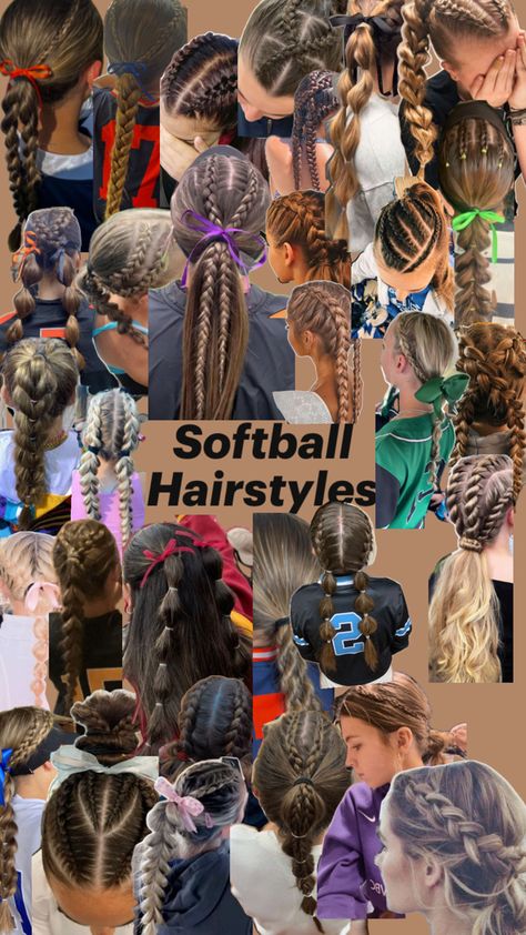 Braided Sporty Hairstyles, Cute Volleyball Hairstyles, Cute Sporty Hairstyles, Soccer Hairstyles, Soccer Hair, Track Hairstyles, Basketball Hairstyles, Hairstyle Examples, Softball Hairstyles