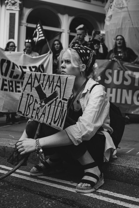 Vegan Protest, Protest Ideas, Liberation Art, A Level Textiles, Animal Activism, Protest Art, Animal Activist, Vegan Quotes, Animal Liberation