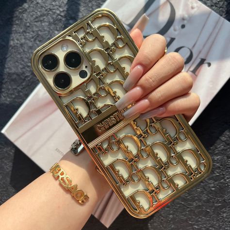 Phone Case Gold Phone Case, Gold Phone, Luxury Iphone Cases, Bling Phone Cases, Iphone Features, Design Phone Case, Stylish Iphone Cases, Girly Phone Cases, Pretty Iphone Cases