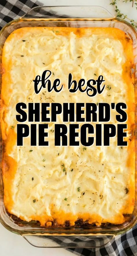 Best Shepherds Pie Recipe, Shepherd's Pie Recipe, Homemade Mashed Potatoes, Shepherds Pie Recipe, Shepherd's Pie, God Mat, Shepherds Pie, Beef Recipes Easy, Easy Casserole Recipes