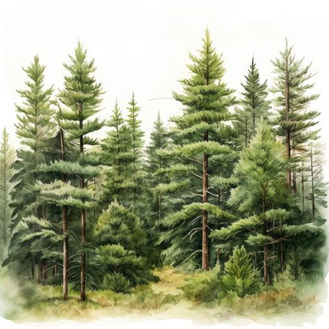 Irresistible worth! This clipart collection includes 13 Watercolor Pine Tree Forest images to give you the best value for your money. This clipart bundle will be perfect for a variety of your creative projects - nursery wall art or decor, junk journals, greeting cards, invitations, prints, mugs, apparel, social media posts or whatever you like! Every one of these pieces of clipart set is original artwork and is exclusively sold only in my store. Please check my collection here:  VenissiDesigns.e Forest Clip Art, Pine Tree Clipart, Pine Tree Watercolor, Watercolor Pine Tree, Forest Images, Spruce Forest, Forest Clipart, Pine Tree Art, Pine Tree Forest