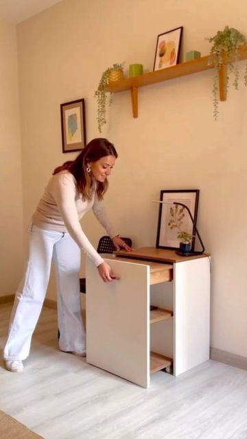 Foldable Desk, Desks For Small Spaces, Folding Desk, Space Saving Furniture, Ideas Bathroom, Home Gadgets, Small Apartments, Diy Furniture Plans, 인테리어 디자인