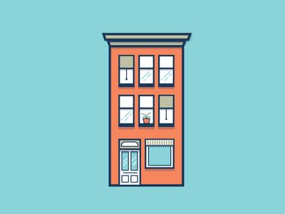 Building Illustration Full Illustration, Cartoon Building, Simple Building, Building Drawing, Building Illustration, Flat Design Illustration, House Illustration, Affinity Designer, Flat Illustration