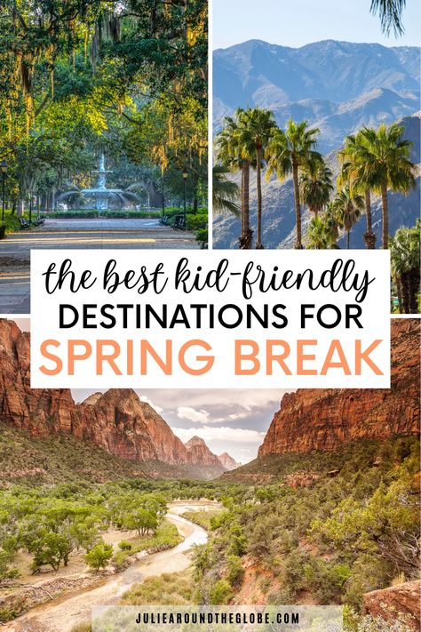 Best Spring Break Destinations for Families in 2023 Spring Break For Kids, Cheap Spring Break Ideas, Spring Break Destinations Families, Best Spring Break Destinations, Spring Travel Destinations, Family Spring Break, Best Family Vacation Destinations, Spring Break Kids, Spring Break Vacations