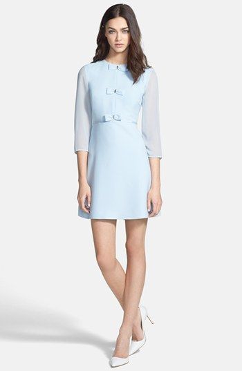 Ted Baker London Bow Detail Stretch A-Line Dress Ted Baker Dress, Girls In Mini Skirts, Bow Detail Dress, Skirt Mini, Ted Baker London, Woven Dress, Girly Outfits, Bow Detail, Nordstrom Dresses