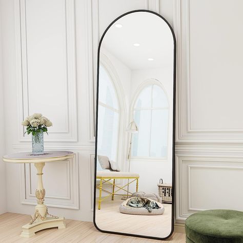 This full length mirror is great for a master bedroom or to help you make a room look bigger. I’ll be honest, it made me feel thinner, but the room, did look bigger 🤣 Large Bedroom Mirror, Arched Full Length Mirror, Arched Floor Mirror, Arch Floor Mirror, Large Floor Mirror, Floor Length Mirror, Long Mirror, Full Mirror, Hanging Bedroom