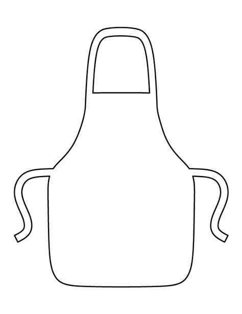 Apron pattern. Use the printable outline for crafts, creating stencils, scrapbooking, and more. Free PDF template to download and print at http://patternuniverse.com/download/apron-pattern/ How To Draw An Apron, Apron Template, Apron Drawing, Doodle Template, Apron Craft, Scrapbook Recipe Book, Draw Zentangle, Apron Pattern Free, Kraftangan Prasekolah