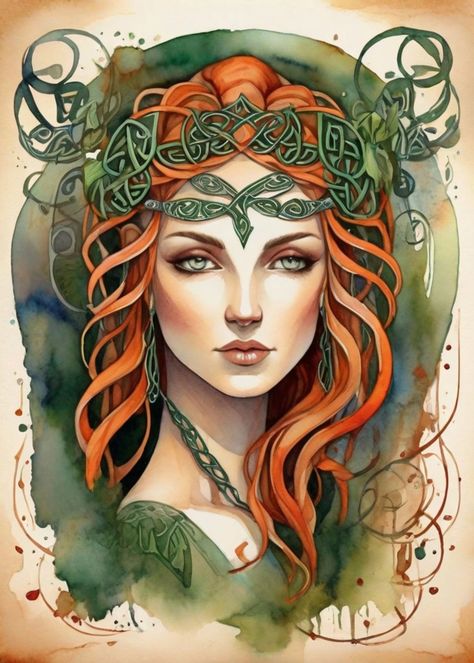 Goddess Brigid, Celtic Magic, Celtic Deities, Celtic Runes, Modern Witchcraft, Irish Goddess, Celtic Myth, Celtic Festival, Sacred Groves