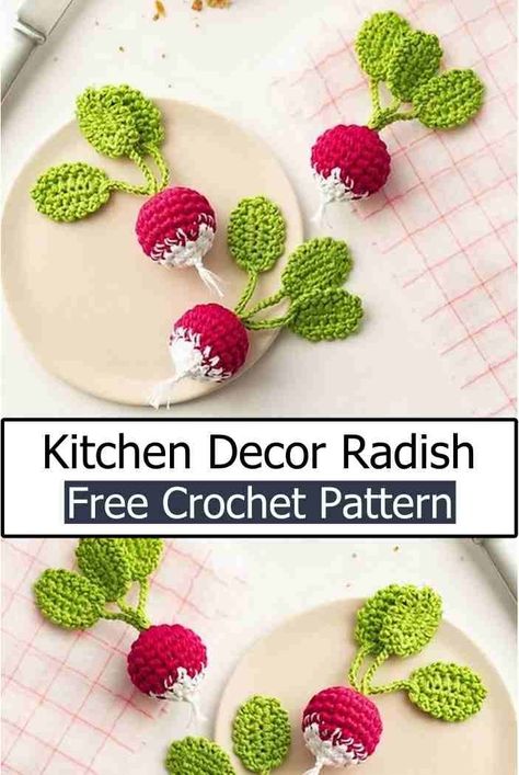 Crochet Radish Pattern Crochet Radish Free Pattern, Fruit Haken, Crochet Radish, Diy Crochet Hook, Crochet Halter Top Pattern, Halter Top Pattern, Dog Sweater Crochet Pattern, Crochet Tank Tops, Dog Sweater Pattern