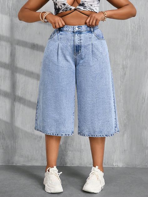 Wide leg denim