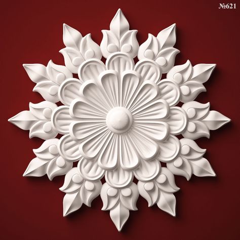 (621) Decor Element Rosette -3d STL model for CNC 3D Model $6 - .stl - Free3D Tv Shelf Design, Thermocol Craft, Front Wall Design, Carved Wood Wall Art, 3d Cnc, Cnc Design, Art Gallery Wallpaper, Flower Art Images, Clay Art Projects