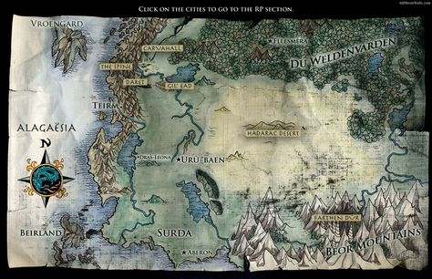 Map of Alagaesia (Inheritance Cycle) Eragon Fan Art, Eragon Saphira, Inheritance Cycle, Christopher Paolini, Fantasy World Map, Dragon Rider, Minecraft Projects, Fantasy Map, Fantasy Novel