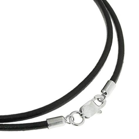 Leather Choker Necklace, Necklace Cord, Leather Chokers, Cord Necklace, Leather Necklace, Leather Cord, Smooth Leather, Rhodium Plated, Womens Jewelry Necklace