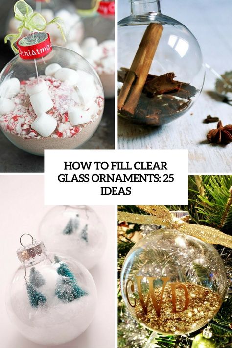 Clear Plastic Christmas Ball Ornament Ideas, Christmas Spheres Ideas, Clear Bulb Ornament Ideas Easy Diy, Clear Ornament Gift Ideas, Clear Baubles Ideas, Clear Glass Ornament Ideas, Clear Christmas Ornaments Diy, Glass Ornament Ideas, Clear Glass Christmas Ornaments