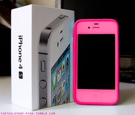 Pink Iphone! <3 so expensive though. Never even seen a pink one! They have teal too! Ipod Cases, Iphone 4 Case, Pink Iphone, Iphone Accessories, Everything Pink, Cute Cases, Iphone 4s, Cute Phone Cases, Just Girly Things