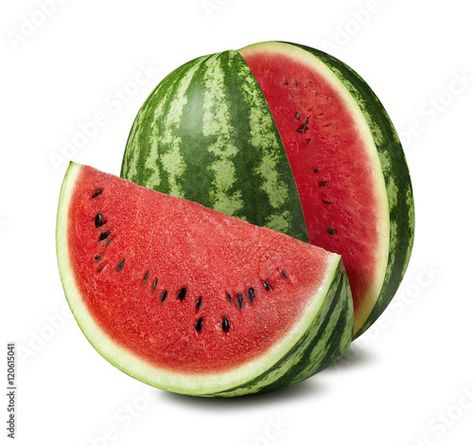 Stock Image: Watermelon cut slice isolated on white background as package design element Whole Watermelon, Cut Watermelon, White Background Photo, Watermelon Slices, Embroidery Neck Designs, Background Photo, File Free, Package Design, Photo Backgrounds