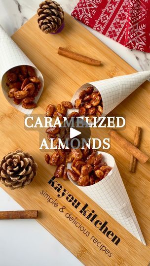 Caramelized Almonds, Candied Almonds, Fruit Roll, Veggie Food, Candy Recipes Homemade, German Recipes, Nut Recipes, Snack Treat, Candied Nuts