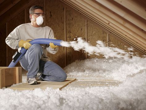 Both perform better than batts and are less expensive than spray polyurethane. Neither is perfect - Fine Homebuilding Cellulose Insulation, Toilet Fill Valve, Blown In Insulation, Roof Insulation, Fiberglass Insulation, Attic Insulation, Hvac Unit, Spray Foam Insulation, Attic Bathroom