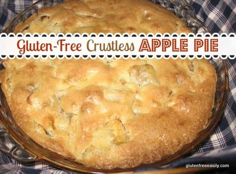 Crustless Apple Pie, Gluten Free Apple Recipes, Gluten Free Apple Pie, Best Gluten Free Bread, Gluten Free Apple, Easy Apple Pie, Gluten Free Oatmeal, Gluten Free Pie, Apple Pies