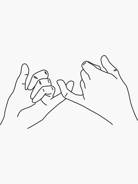 Hand Outline, Embroidered Canvas Art, Minimalist Drawing, Hands Holding, Drawings Of Friends, Pola Sulam, Pinky Promise, Outline Art, 자수 디자인