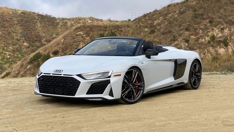 Audi's V10-powered R8 is still one of the best sports cars around. Audi V10, Audi R8 Convertible, Audi R8 V10 Spyder, Audi Lamborghini, R8 Spyder, Audi R8 Spyder, R8 V10, Luxury Car Brands, Audi R8 V10