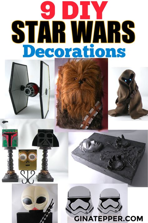 Star Wars Crafts For Adults, Star Wars Diy Decorations, Diy Star Wars Decor, Star Wars Decorations, Star Wars Diy Crafts, Diy Star Wars Gifts, Star Wars Centerpiece, Star Wars Christmas Decorations, Star Wars Themed Gifts