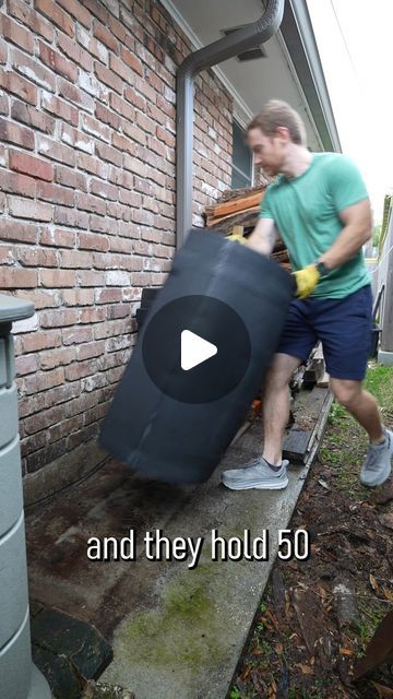 Here's how I'm collecting water to store in my rain barrels - it's important to take steps to prevent debris from accumulating #rainwater... | Instagram Rain Barrel In Front Of House, Water Barrel Garden Ideas, Rain Collection Ideas, Collecting Rainwater Diy, Water Collection System Diy Rain Barrels, How To Make A Rain Barrel Diy, How To Hide A Rain Barrel, Rain Water Barrel Ideas, Water Barrel Ideas Rainwater Harvesting