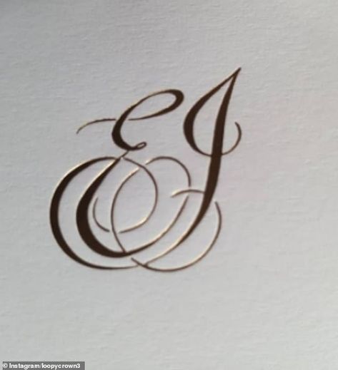 E And J, J Tattoo, Nursery Interior Design, Jack Brooksbank, Letter Art Design, Wedding Logo Monogram, Hand Lettering Inspiration, Initial Tattoo, Fancy Letters