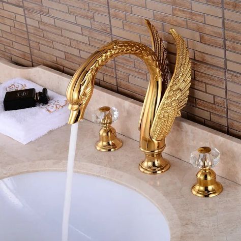 Gold Faucet Bathroom, Gold Faucet, Faucet Accessories, Sink Mixer Taps, Bath Taps, Basin Mixer Taps, Basin Sink, Sink Taps, Basin Taps