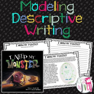 I Need My Monster-Ideas by Jivey Descriptive Writing Activities, Monster Activities, Mentor Sentences, Teaching Geometry, Read Aloud Activities, Creative Writing Ideas, Halloween Writing, My Monster, Vocabulary Lessons