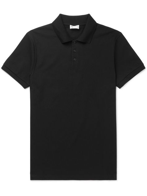 Shop or share your style of the product on ModeSens! The polo shirt might've been created as a functional piece of sportswear, but SAINT LAURENT's looks so smart you could easily pair it with a blazer. Cut from lightly structured black cotton-piqué, it's embroidered with the house's iconic 'YSL' emblem and fastens with tonal buttons. Polo Shirt Mockup, Mens Haircuts, Polo Design, Black Polo Shirt, T Shirt Png, Mens Haircuts Fade, Black Polo, Polo Shirt White, Pique Polo Shirt