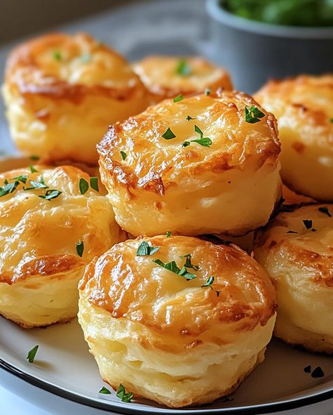 Cheesy Mashed Potato Puffs are a fun and delicious way to transform simple mashed potatoes into crispy, cheesy bites of joy Simple Thanksgiving Food Ideas, Food To Go With Mashed Potatoes, Golden Cheesy Mashed Potato Puffs, Cheesy Mash Potato Puffs, Mashed Potatoes Appetizer, Cheese Mashed Potato Puffs, Potato Puffs Baked, Cheesy Mashed Potatoes Puffs, Mashed Potatoes Cheese Puffs